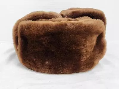 Baltic Rim Trading Natural Mouton Ushanka Hat - 7 1/4 In Vintage Ca 1980 • $33.49