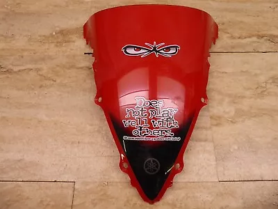 2000's Yamaha YZF-R6 600 Custom Windshield Angry Eyes Red PL1018-WS2+ • $70.49