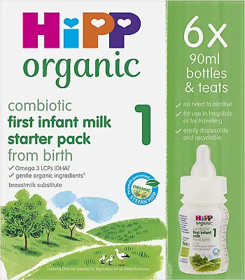 Organic 1 First Infant Baby Milk Ready To Feed Liquid Formula Starter Pack From • £9.03