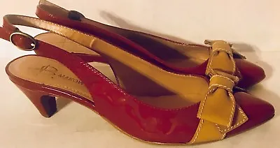 B. Makowsky Slingbacks Red Patent Leather Women’s Shoes Size 7.5 Medium • $29