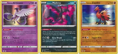 Galarian Articuno Moltres Zapdos Holo Rare Evolving Skies Pokemon Card NM • $4.75