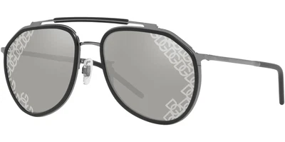 $160.44 • Buy Dolce & Gabbana Men's Logo Pattern Lens Aviator Sunglasses -DG2277 046G 57 Italy
