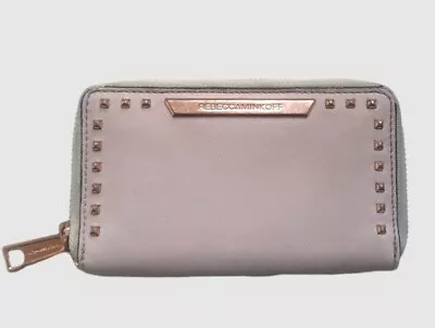 Rebecca Minkoff Wallet Women’s Small  Purple Rose Gold Studded Zip Around 6x4' • $29.99