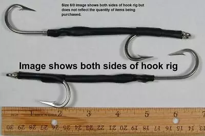 7691S SS Double Hook Stiff Wire Assist Hook Rigs 180 Offset Southern Tuna • $2.99