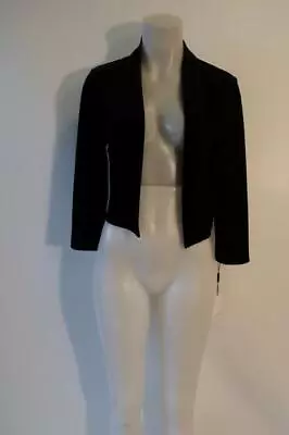 NWT Womens Calvin Klein Black Velvet Open Bolero Blazer M* • $23.99