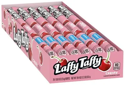 24x Laffy Taffy Cherry Flavour Ropes American Sweets 22.9g Formally Wonka • £19.99