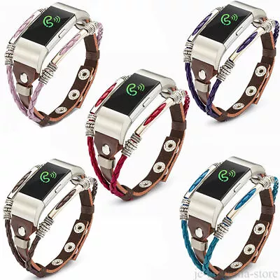 Leather Wristbands Watch Band Strap Bracelet For Fitbit Inspire 1 / 2 / HR/Ace 3 • $16.99