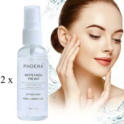 2 X Phoera Setting Spray Face Primer Matte Makeup Foundation Base Fixer Hydrate  • £6.99