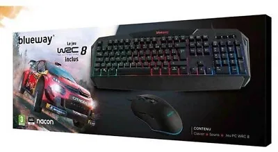 Bundle Pack PC Blueway Nacon WRC 8 +Keyboard+Mouse Gaming Pure Simulation • $197.36