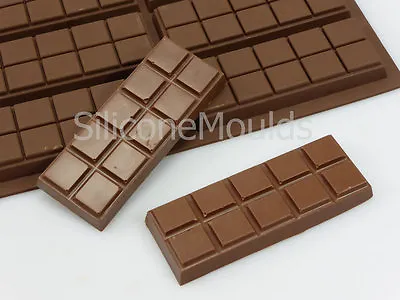 £7.99 • Buy 6 Cell 10 Chunk Sections Chocolate Bar Candy Snap Professional Silicone Mould 