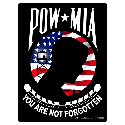 POW MIA US Flag Sticker - AMERICAN Military Vinyl Decal Car Truck Window FS2012 • $3.15