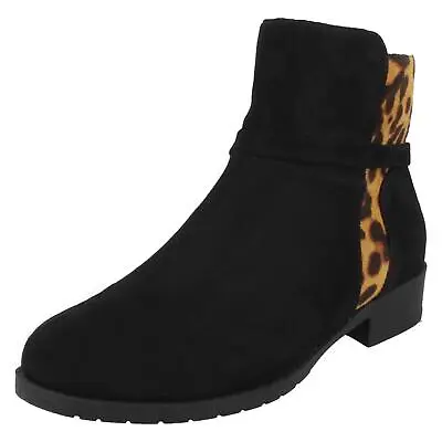 Ladies Anne Michelle Zip Smart Casual Low Heel Winter Ankle Boots Size F5r1098 • £9.99