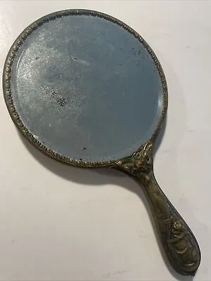 Vintage Hand Mirror W/ Mermaid Metal Handle *As-Is* • $45