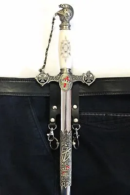 Knight Templar Masonic Belt Sword Scabbard Holder (belt Scabbard Only) • $14.99