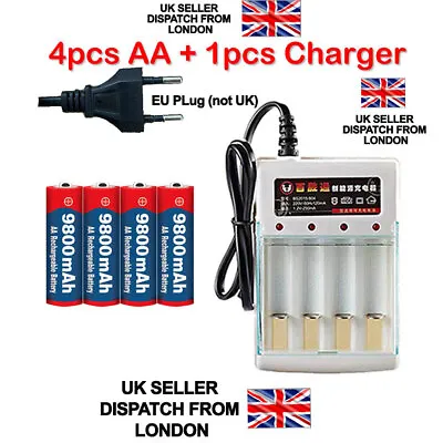 AA Rechargeable Battery - AA Rechargeable Batteries - UK SELLER • £6.99