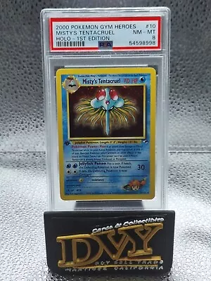 Misty's Tentacruel 1st Edition Gym Heroes #10/132 Pokémon Card PSA 8 • $60