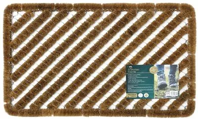 £14.99 • Buy Boston Boot Scraper Mat 39cm X 59cm Line Pattern Coir Bristles With Steel Frame