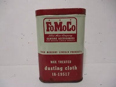 Vintage FoMoCo Dusting Cloth Tin / Can #IA-19517 (Ford Lincoln Mercury) • $24.99