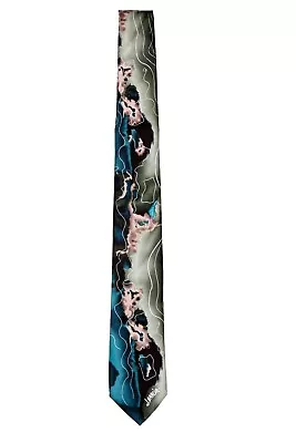 Men's Jerry Garcia Designer Abstract Pattern Necktie -  Green And Black - NWT • $32.95