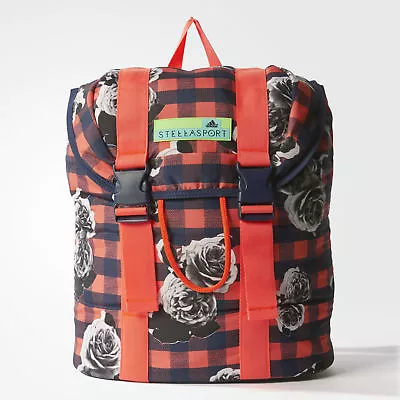 $129.87 • Buy Adidas STELLASPORT Plaid/Floral Printed Gym Yoga Fashion Travel School Backpack 