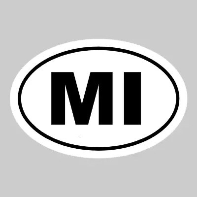 Michigan Oval Car Decal Window Bumper Wall Sticker You Pick Color • $4