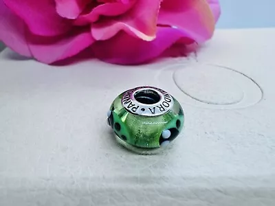 Pandora Murano Glass Green Ladybird Charm 790653 - Retired Authentic Ale 925 • $49