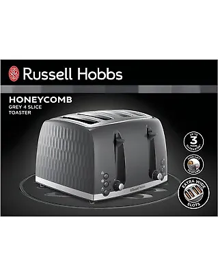 £35 • Buy Russell Hobbs 26073 HONEYCOMB 4 Slice Toaster - Grey