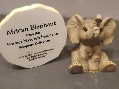 £7.74 • Buy Hamilton Collection  ELEPHANT Figurine  PROTECT NATURE'S INNOCENTS  Sculpture 