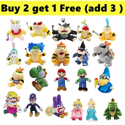 Animal Super Mario Bros. King Koopa Bowser Jr. Plush Soft Stuffed Doll Kids Toy • $15.61