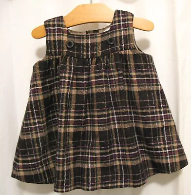 190265 Girl's 6M 6 Months MARIE CHANTAL Cotton Wool Poly Blend Plaid Dress EUC  • $24.99