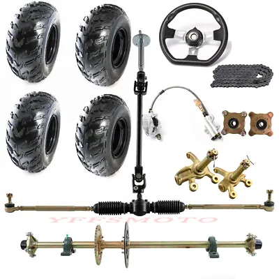 44  Rear Axle Kits 6'' 7'' Tires Wheel Hub Brake Assembly For 4 Wheeler Go Carts • $48.99