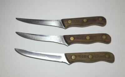 $14.50 • Buy Vintage Chicago Cutlery 103S Steak Knife Set Of 3 - Refurbished Walnut Handles