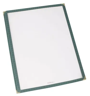 25 Pack Green Menu Covers Single Page 2 Views Fits 8.5 X 11 Inch Restaurant  • $28.95