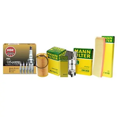 Mann Filters & 5 NGK Spark Plugs Kit For Volkswagen Golf Jetta Rabbit • $78.95