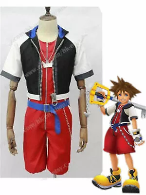 Newest Kingdom Hearts Remix Sora Cosplay Costume Custom Made {] • $35