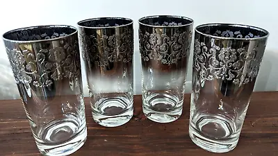 Vintage Royal Lustre Silver Madeira Set Of 4 Drinking  Glasses Nice 5 1/2  • $29.95