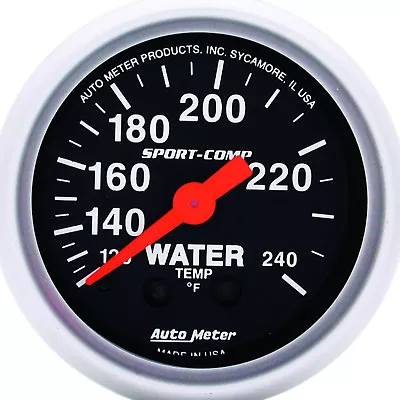 AutoMeter 3332 Sport-Comp Water Temperature Gauge 2-1/16 In. Mechanical • $104.99