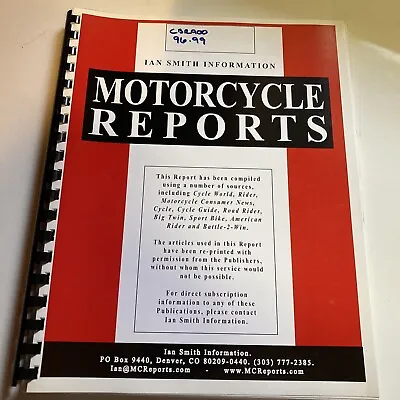 Motorcyle Reports CBR900 Ian Smith Road Test Cycle World Rider MCN Sport Bike • $9.99