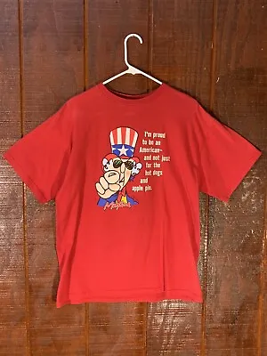 MAXINE Proud To Be An American Red 2 Sided T-Shirt Sz Large Hallmark B2 • $19.95