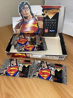 1993 Skybox DC Comics The Return Of Superman - 9 Open Packs 2 Not + Display Box • $18.99