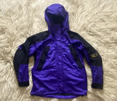 MOUNTAIN HARD WEAR Hooded JACKET Womens 8 Gore-Tex Ski Snow Parka Purple & BLACK • $54.97