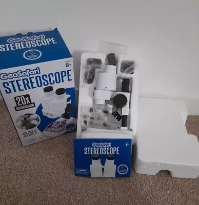 £5.99 • Buy GeoSafari Stereoscope Microscope 3D Viewer 10 & 20x Magnification & Rock Samples