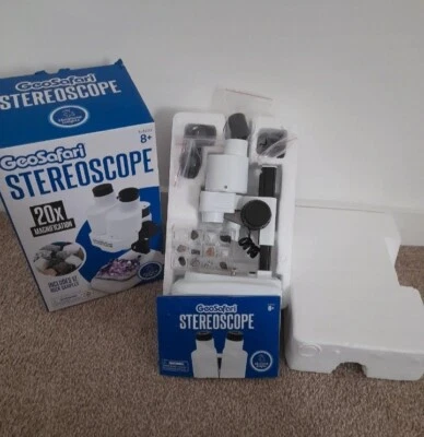 £5.99 • Buy GeoSafari Stereoscope Microscope 3D Viewer 10 & 20x Magnification & Rock Samples