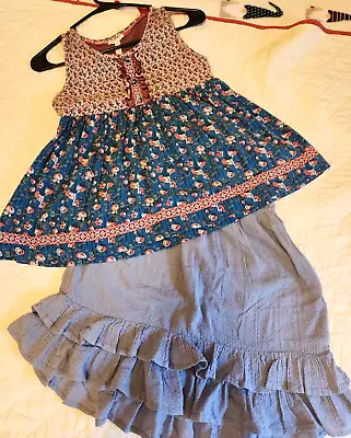 Girls Size 10 Matilda Jane Shirt & Gap Kids Blue Skirt Great Spring Outfit! EUC! • $14