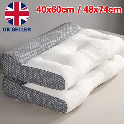 Memory Foam Large Soft Pillows Bounce Back Firm Deluxe Memory Foam Pillows UK • £10.69