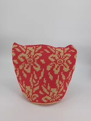 100% Wayuu Mochila Colombina Bag Large Size Handbag Bucket Red Geometric • $59.99