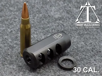 1/2x28  308 30cal Black Nitride Muzzle Brake W/ Crush Washer. Made In The U.S.A. • $39.95