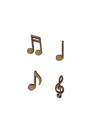 30x Assorted Music Notes 2cm Wood Craft Embelishments Laser Cut Shape MDF  • £3.15