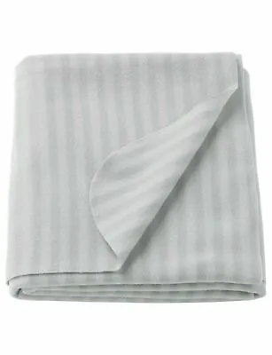 $7.99 • Buy IKEA Grey Striped Fleece Throw 47  X 63  Polyester Machine Wash 100% Recycled