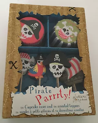 Meri Go Round Pirate Cupcake Kit Party Baking W/Pirate Toppers • $9.63